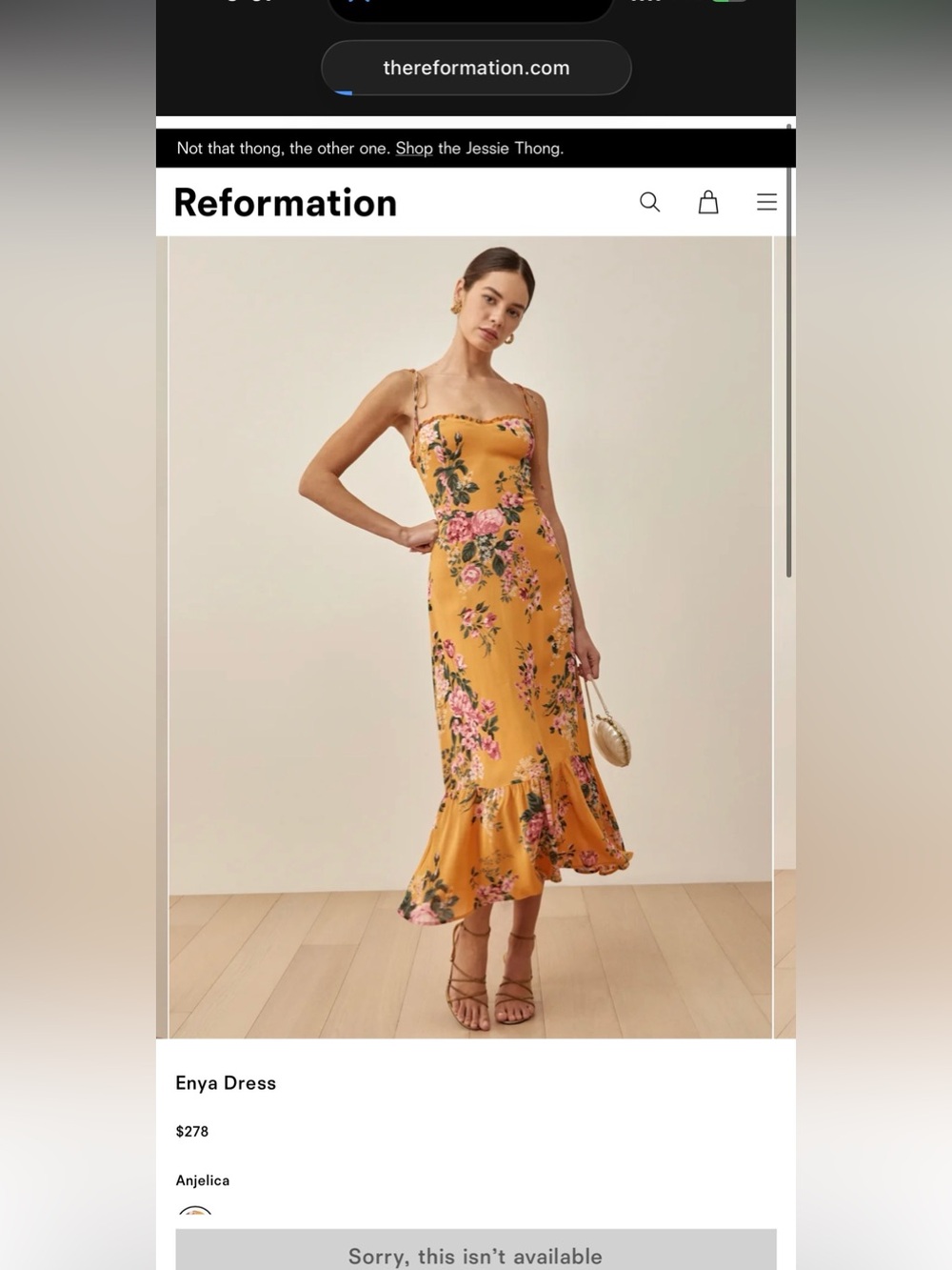 Reformation Enya Dress Sz 6